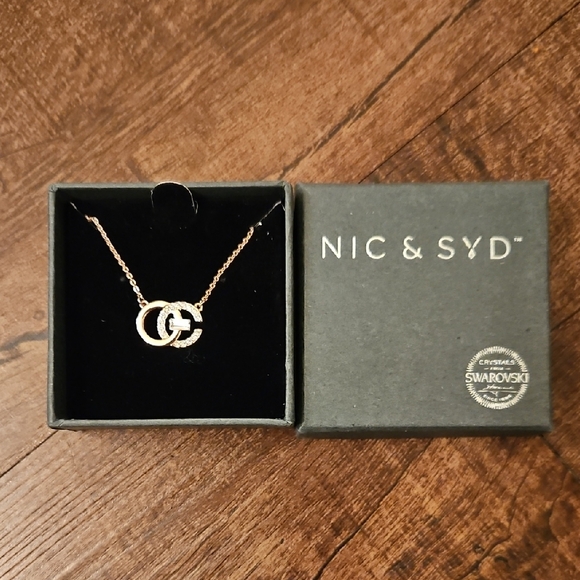 Nic & Syd Madison Pendant Rose Gold Necklace with Swarovski Crystals - Picture 2 of 3